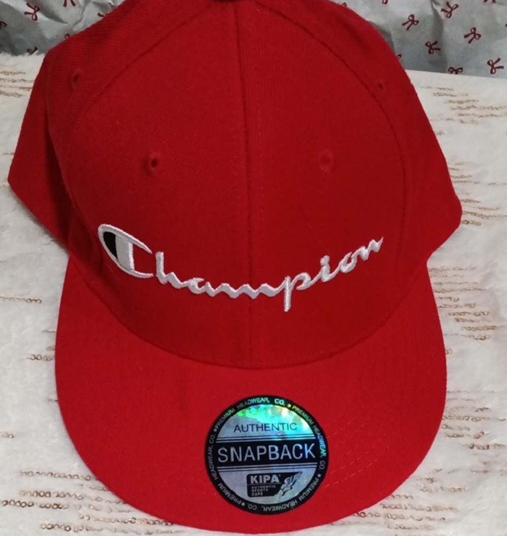 Champion Bright Red Snapback Cap